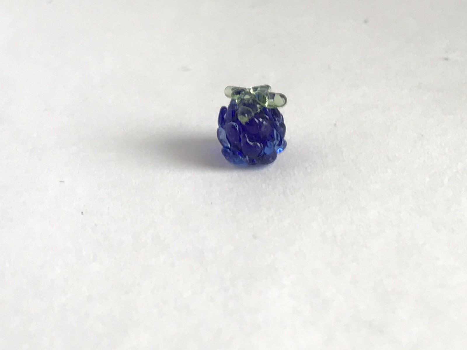 Mini handcrafted borosilicate glass art bead Dark fruit