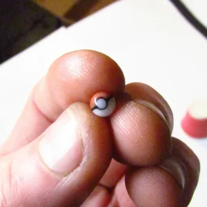 Red & White Sphere Glass Beads | Handmade Borosilicate | Gamer Collector Beads