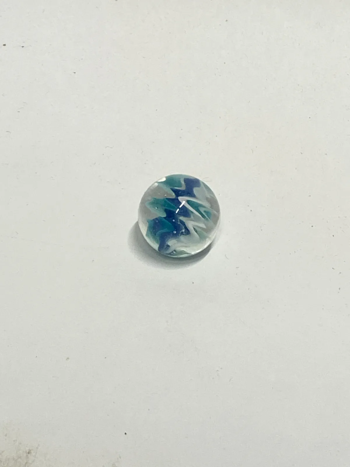 Handmade Borosilicate "Ocean Wave" Wig Wag Pattern Glass Marble & Pillar Collectible Set (Valve-Style Marble, Pillar, Pearls) - Image 6